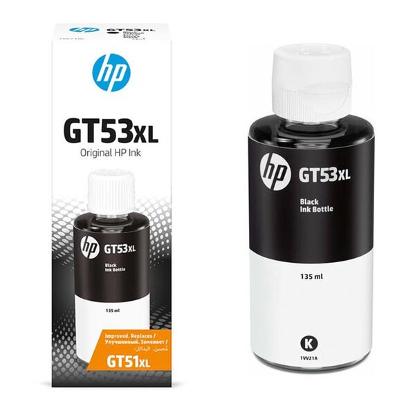 TINTA PRETA HP GT53XL, GARRAFA 135ML