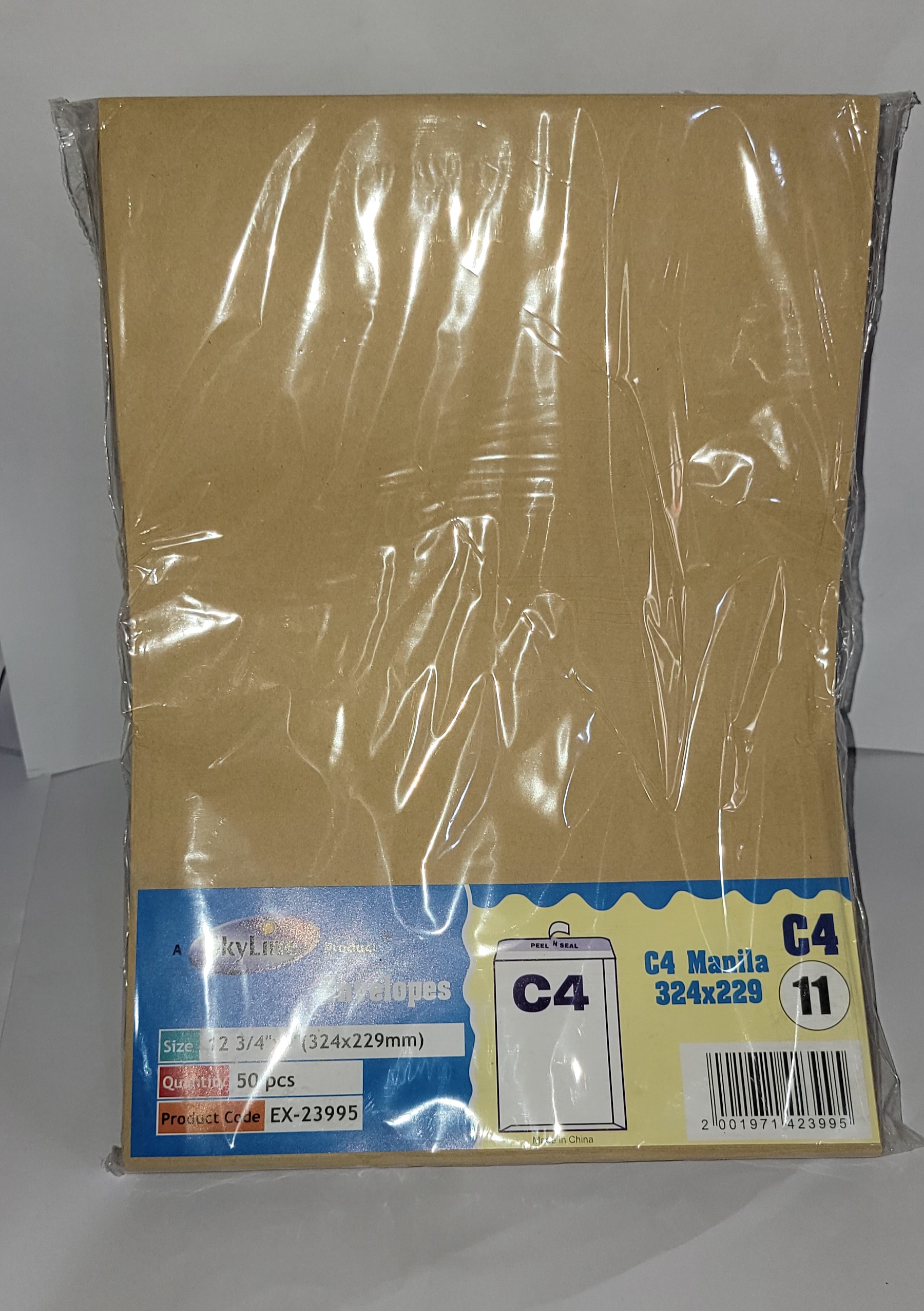 Envelope Castanho A4  Manila C4 SKYLINE  (229 x 324mm) (50 pcs)