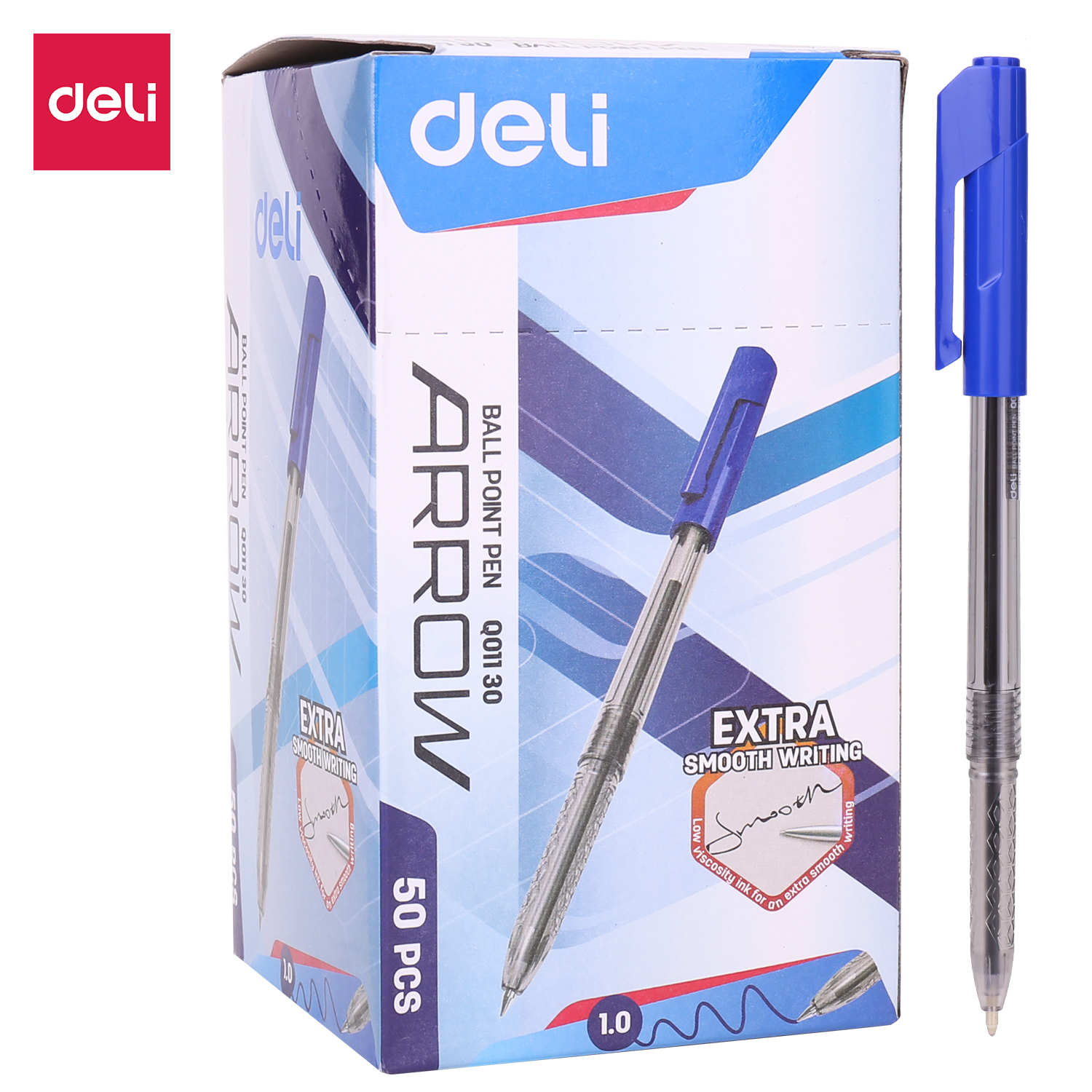 Esferografica Deli Arrow Q01130 1.0mm Azul